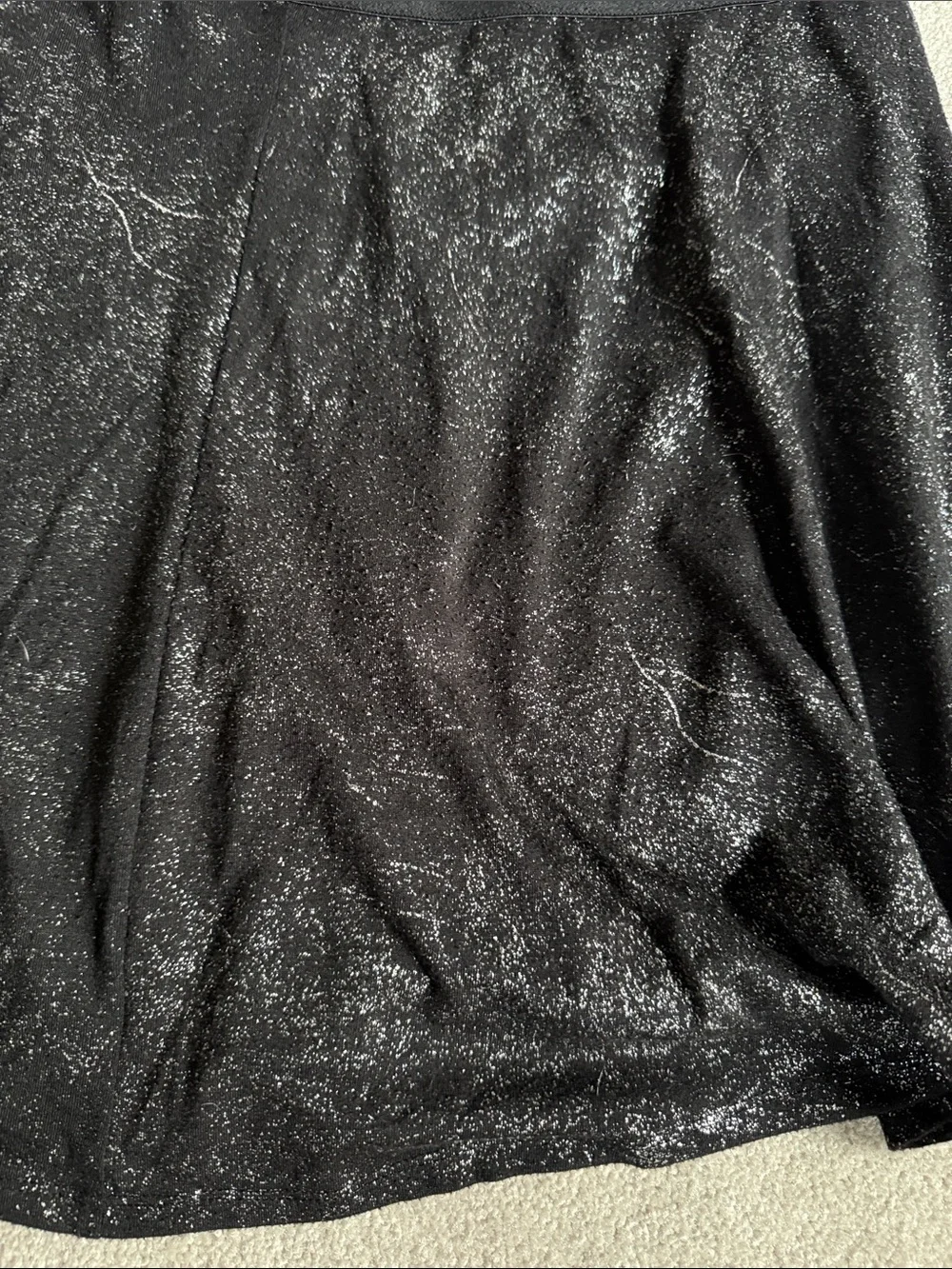 Justice Black Glitter Skort
